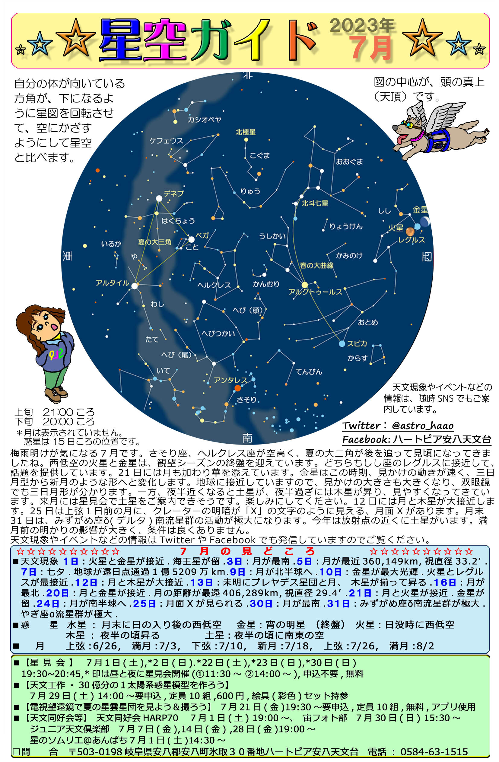 2023年7月の星空ガイドの画像