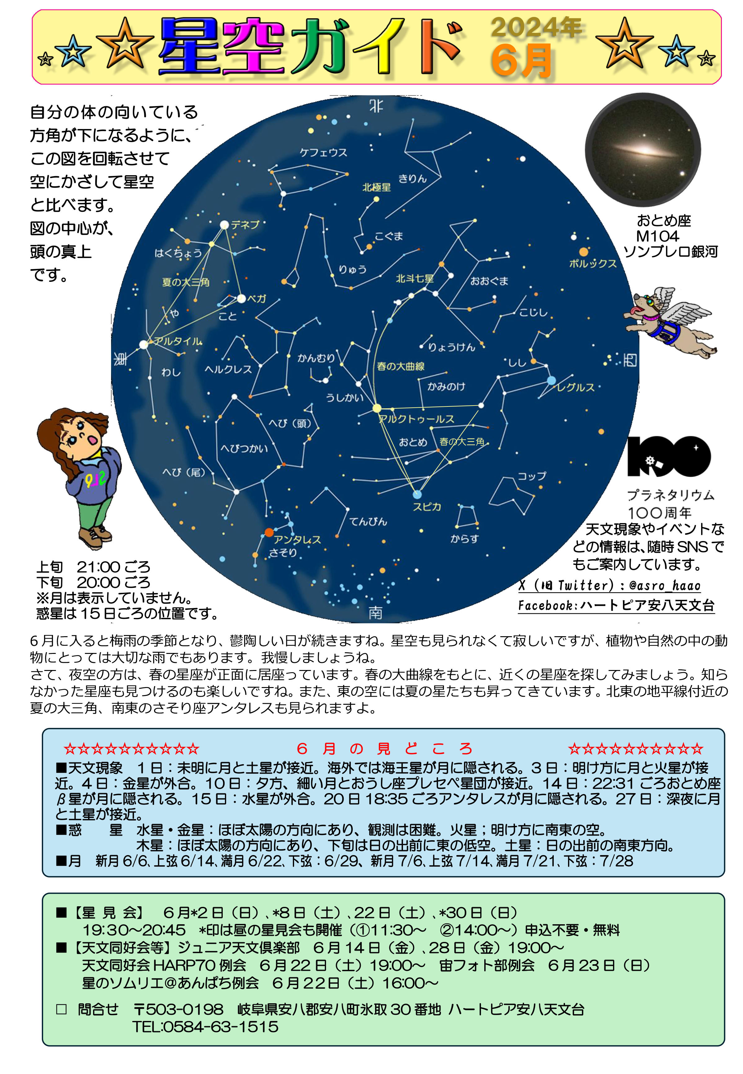 星空ガイド6月号の画像